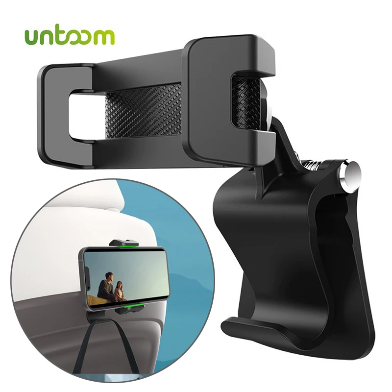 Untoom Support de téléphone portable pour voiture Clip de support de téléphone portable universel pour sièges de voiture poussettes arrière Support GPS Supports de smartphone dans la voiture