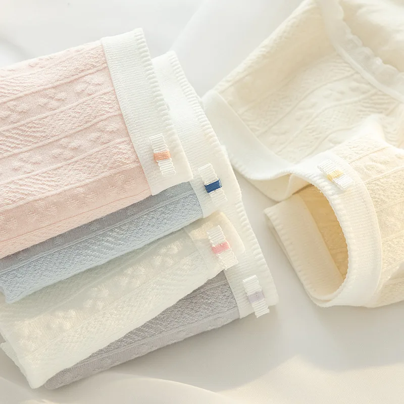 Sous-vêtements en coton pour femmes M-XL culottes en dentelle sexy slips de confort solide pour filles taille moyenne caleçon sans couture lingerie féminine