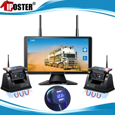 iPoster 10.1 Inch Digital Wireless Touch Screen Monitor, DVR Recording, Standby Mode, Solar Backup
