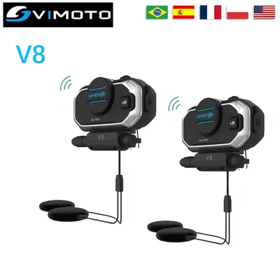 Vimoto V8 Motorcycle Helmet English Version Easy Rider Multifunctional Bluetooth Walkie Talkie