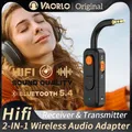 Ricevitore trasmettitore audio Bluetooth 5.4 Adattatore wireless per musica stereo Hifi AUX HD da 3,5 mm con microfono per altoparlante per PC per auto aereo TV
