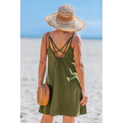 Sage Escape Green Cover-Up Mini Dress