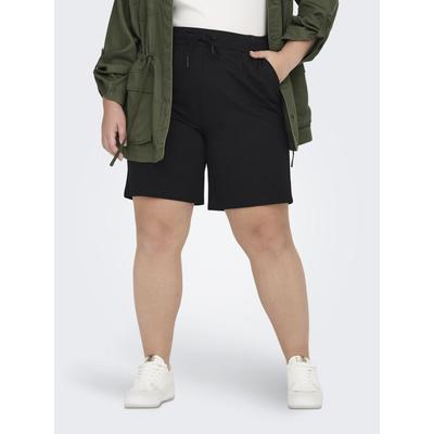 Shorts ONLY CARMAKOMA "CARGOLDTRASH", Damen, Gr. 42, N-Gr, schwarz, Obermaterial: 63% Viskose (LENZING ECOVERO), 32% Nylon, 5% Elasthan, Hosen Image