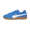 Sneaker PUMA "PUMA Handballschuhe Erwachsene", Gr. 44, blau (royal weiß gum blau beige), Obermaterial: Synthetik, Kuhleder; Futter: Synthetik; Innensohle: Textil; Laufsohle: Gummi, Schuhe