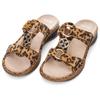 Pantolette ARA "HAWAII", Damen, Gr. 42, braun (leo), Veloursleder, animal-print, casual, Schuhe, Sommerschuh, Sandale mit Klettverschlüsse