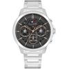 Multifunktionsuhr TOMMY HILFIGER "HENRY", silberfarben, grau, Armbanduhren, Herren, Quarzuhr, Armbanduhr, Herrenuhr, Edelstahlarmband, analog