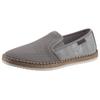 Espadrille RIEKER, Herren, Gr. 45, grau, Nubuklederimitat, Textil, sportlich, Schuhe Slipper, Sommerschuh, Slipper, Freizeitschuh im Materialmix