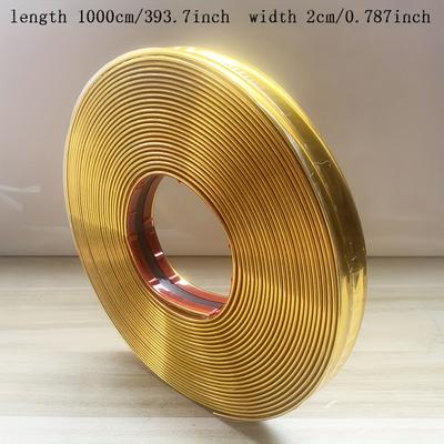 TEMU 10m Roll Flexible Pvc Self-adhesive Decorative Trim Strips, 1cm Width, Wall Edge Protection, Corner Line, Door Window , Wallpaper Fabric Edge Tape, Home Decor Image