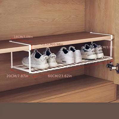 TEMU -saving Metal Shoe Organizer - , For Closets, Bedrooms & Dorms Image