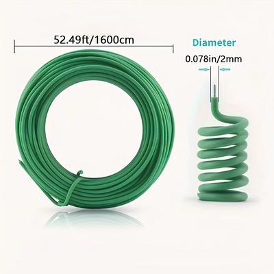 TEMU 1pc Plant Support , 32.81ft/52.49ft, Flexible Greenhouse & Patio Tie For Flowers, Seedlings, Climbing Plants, Farm Netting - Garden Plant Support Cord Image