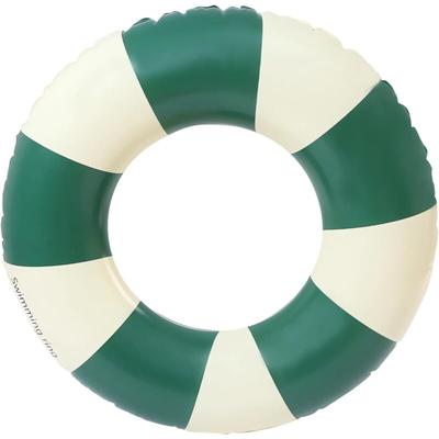 Lablanc - Aufblasbarer Schwimmring für Erwachsene, Schwimmring-Poolboje, Retro-gestreifte Image