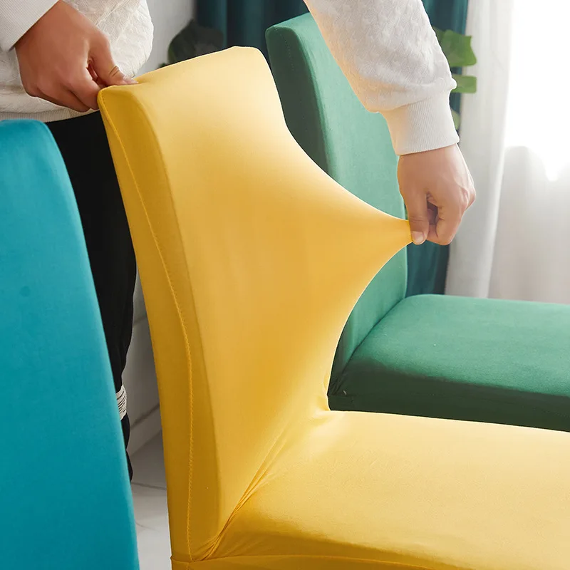 Elastischer Stuhlbezug, einfarbig, verstellbar, Spandex, Stretch-Schonbezüge, Stuhl-Sitzbezüge, Küche, Esszimmer, Hochzeit, Bankett, Zuhause