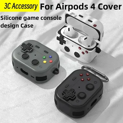 3D-Spielekonsole für Apple Airpods 4 Hüllen Cover Flüssigsilikon-Design Schutzhülle mit Cleaner Kit Image