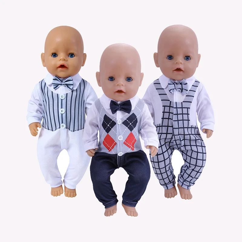 43 cm Puppe Kleidung 17-18 Zoll Junge Puppen Mode Overall Overalls Puppe Baby Dress Up Kleidung Zubehör 1 Stücke