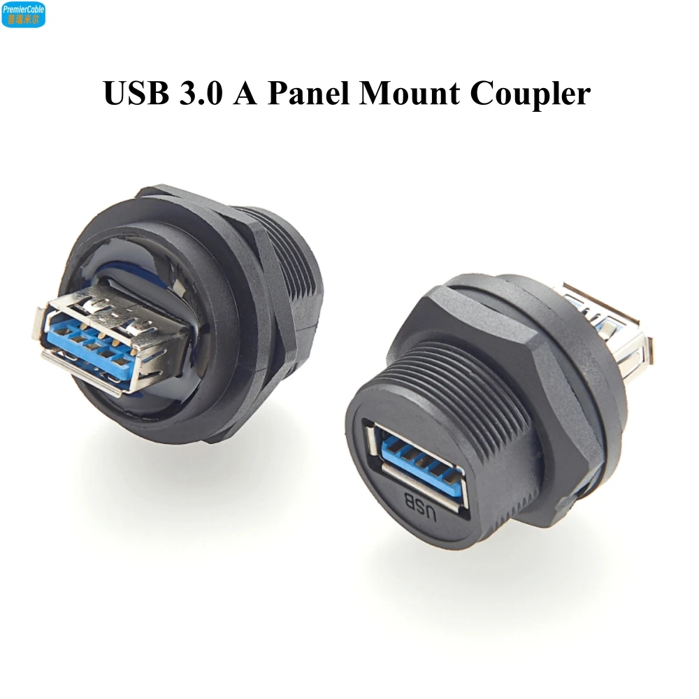 USB 2.4a IP67 Panel Mount wasserdichter Stecker Typ eine Buchse zu Buchse USB Schott Koppler Adapter durch Steckdose mit Kappe Image