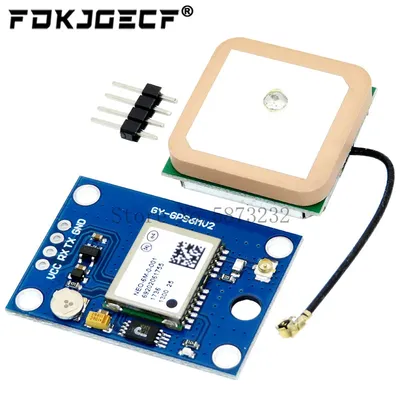 GY-NEO6MV2 NEO-6M gps modul 3v-5v neo6mv2 mit flug kontrolle eeprom mwc apm 2,5 große antenne für arduino Image