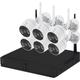 Trade Shop Traesio - Kit Di 6 Telecamere Di Videosorveglianza Ip Wifi 1080p Ip66 Con Nvr Tv-6125he