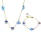 Bracciale in smalto fatto a mano con ciondoli di pensiero blu stile delicato alla moda, collana da donna, bel regalo per accessori da donna per donna