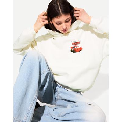 Bershka Cars Hoodie Women 10-12 White