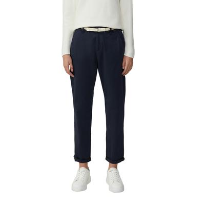 Chinohose S.OLIVER, Damen, Gr. 42, N-Gr, blau (navy), Web, Obermaterial: 98% Baumwolle, 2% Elasthan, unifarben, casual, lang, Hosen, mit Gürtel, Topseller Image