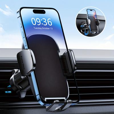 TEMU Wocbuy Car Phone Holder, Air Vent Phone Holder For Cars Release, Upgraded Sturdy Hook & 360° Rotation Car Phone Mount Compatible With 4-7in Smartphones Image