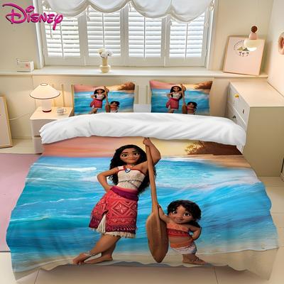 TEMU Valentine's Day 3pcs Bedding Set - Cartoon Cute Soft, Suitable For Bedroom - Includes Duvet Cover, 2 Pillowcases With Cute Character Designs Valentine's Room Decor Supplies, Image