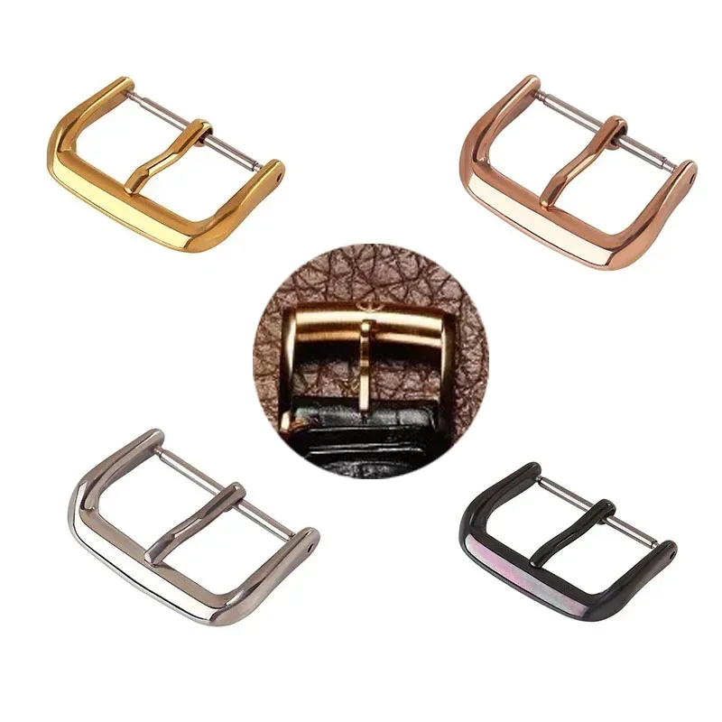 Edelstahl-Uhrenschnalle, Dornschließe, Uhrenarmbänder, Knopf für Uhrenarmband 8, 10 mm, 12 mm, 14 mm, 16 mm, 18 mm, 20 mm, 22 mm, Uhrenzubehör Image