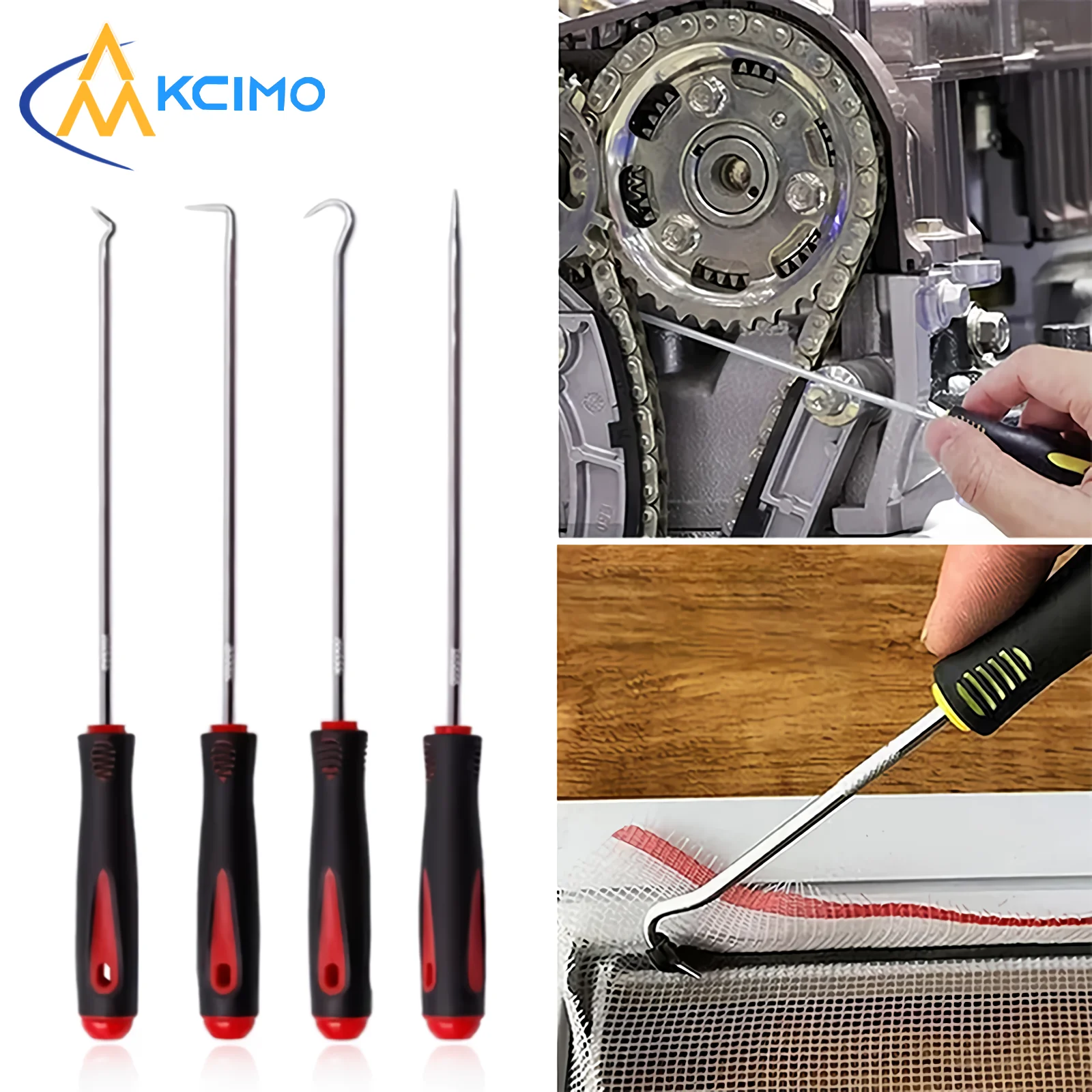 4Pcs Auto Auto Fahrzeug Öl Dichtung Schraubendreher Set O-Ring Dichtung Dichtung Puller Remover Pick Haken Abdichtung langlebig Auto Reparatur Werkzeuge Image