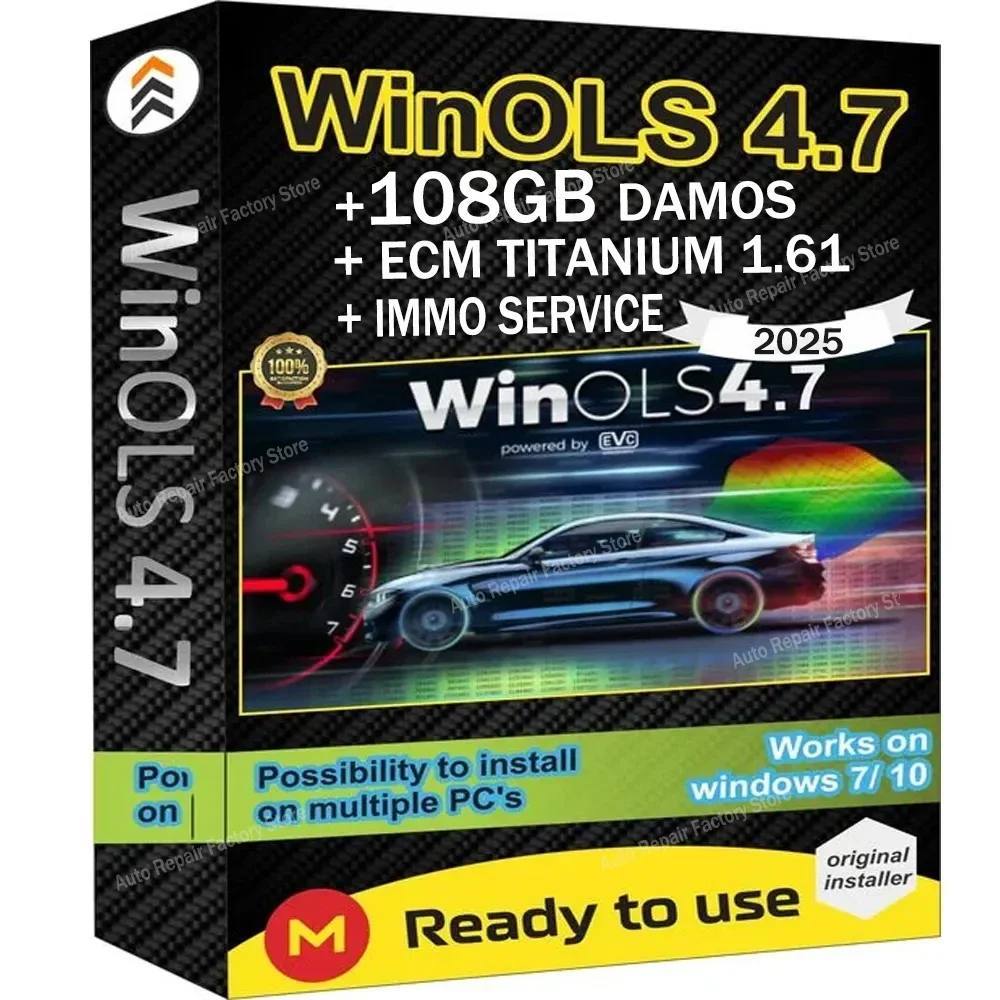 Winols 4,7 voll aktiviert + 108 GB Damos Windows 7 10 11 Keine Vmware Mehrsprachigkeit erforderlich + ECM TITANIUM 1.61 + IMMO SERVICE Tool Image