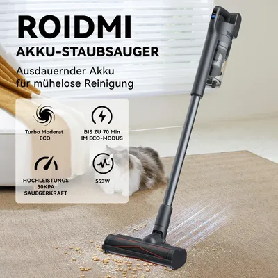 ROIDMI X200 Leistungsstarker Akku-Staubsauger 30 kPa 553 W Jet-Handstaubsauger Automatisch 70 Image