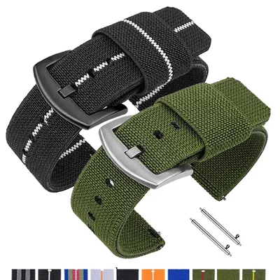 Nylon Uhren armband 18mm 20mm 22mm 24mm Armband Sport Uhren armband Universal Schnell verschluss Image