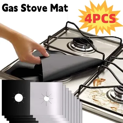 New Gas Stove Protectors Reusable Burner Covers Kitchen Gas Stove Mats Stovetop Cleaning Pad Liner Covers Kitchen Accessories