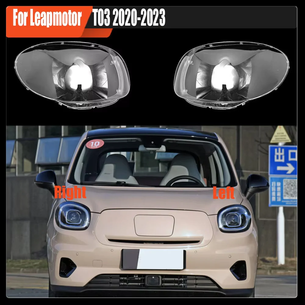 Scheinwerferabdeckung für Leapmotor T03 2020–2023. Transparente Maske, Lampenschirm, Scheinwerferschale, Linse, ersetzt den Original-Lampenschirm