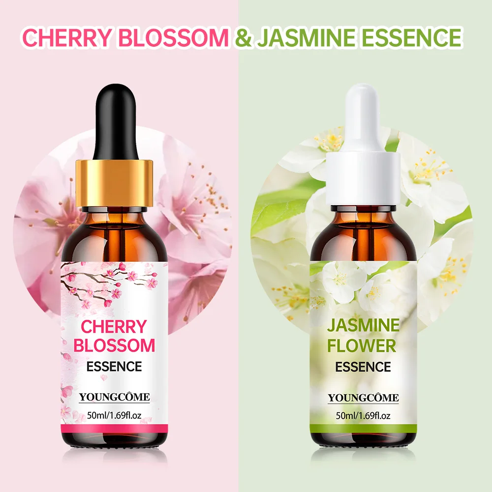 Kirsch- und Jasmin-Essenzflüssigkeit enthält Entferner, feuchtigkeitsspendende Reparatur, Anti-Aging-Gesichtspflege, Hyaluronsäure, dunkle Flecken Image