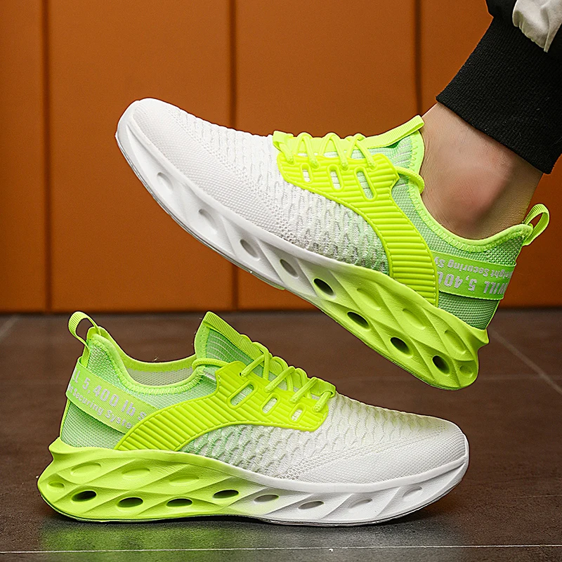 Atmungsaktive Mesh-Sneaker für Herren – Eva Sole Running Fitness Casual Sportschuhe – geeignet für alle Jahreszeiten, atmungsaktives Trbottomi-Design