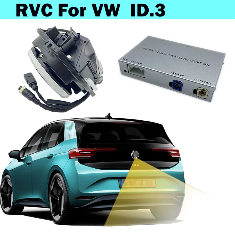 HICAMRUI Rückfahrkamera mit umklappbarem Abzeichen hinten für VW ID3 ID 3 ID.3. Plug-and-Play ohne Codierung Image