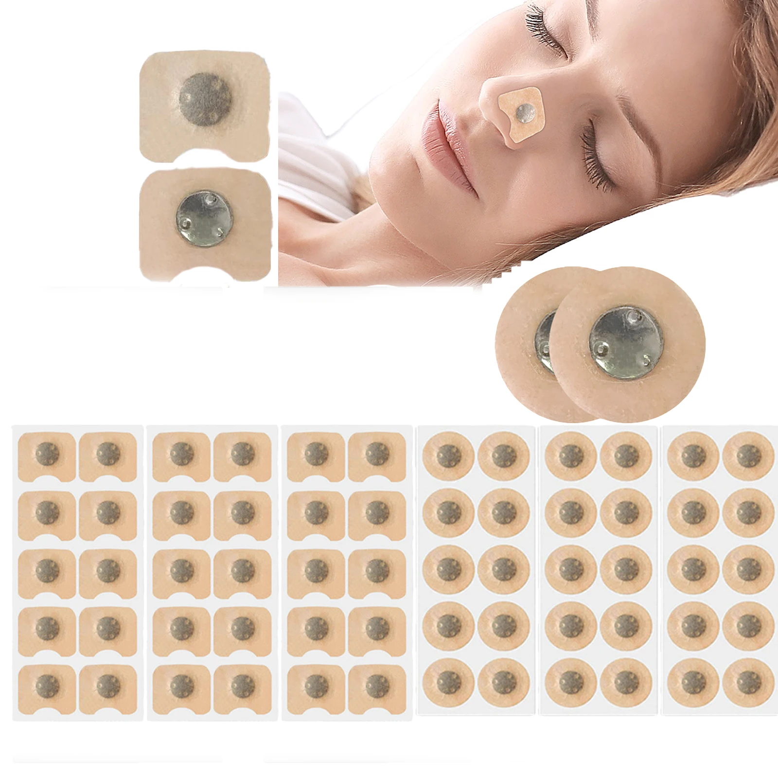 Nasenstreifen-Set gegen Schnarchen, magnetische Nasenstreifen zur Verbesserung der Atmung, Nasenpflaster für Geschäftsreisende Image