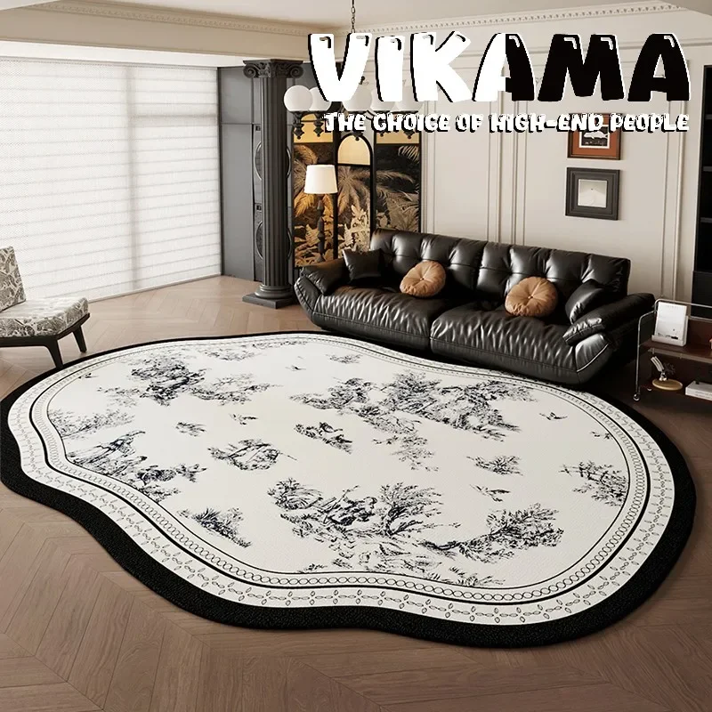 Wohnzimmer Teppich Französisch Neue Licht Luxus High-level Sinn für Haushalt Fußmatten Eingang Schlafzimmer Nachttisch Matten Image