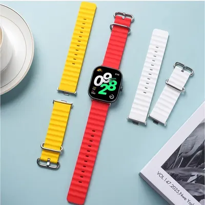 Ozean Silikon Armband Für Xiaomi Mi Band 9 Pro 8 Pro Smart Uhr Armband Armband Redmi Uhr 4 5, weiche Sport Armband Correa Image