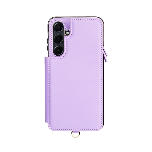 Handy Hülle Handyhüllen Für Samsung Galaxy S26 Ultra Plus S25 S24 S23 S24 FE S22 S21 Ultra Plus S20 A16 A55 5G Rückseite Mit Ständer Reisverschluss mit Trageriemen Retro TPU PU-Leder Image