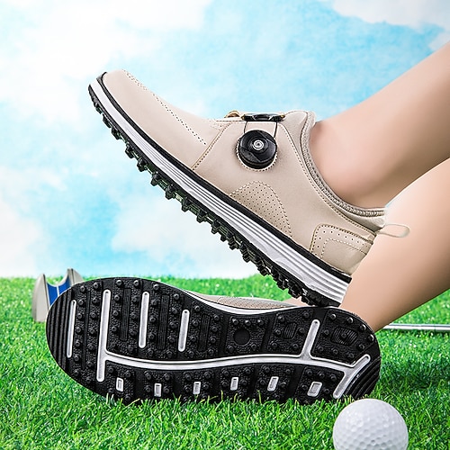 Hellblaue Golfschuhe für Herren mit verstellbarem Drehverschluss, atmungsaktives Design, sportliches Outdoor-Golfschuhwerk Image
