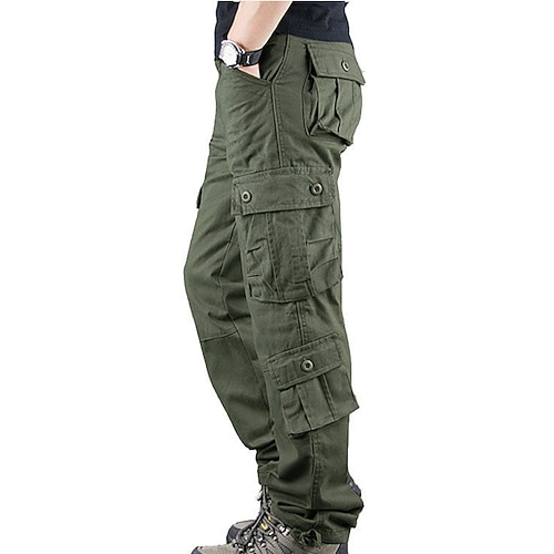 Herren Cargohose Cargohosen Cargohose Taktische Hose Hose Hosen Ausgebeult Gerade geschnitten 8 Tasche Tarnfarben Komfort tragbar Casual Täglich Strassenmode 100% Baumwolle Stilvoll Klassicher Stil Image