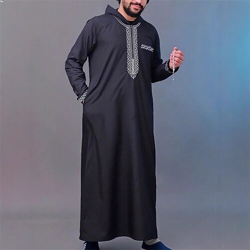 Herren Freizeitkleidung Nachthemd Grafikdrucke Stilvoll Komfort Kimono-Morgenmäntel Heim Täglich Polyester Atmungsaktiv Langarm Frühling Schwarz Weiß Image