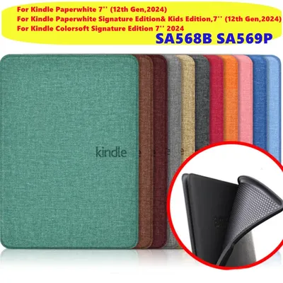 Silicone Back for Amazon Kindle Paperwhite 2024 12th Gen Generation 7inch SA568B Smat Cover for