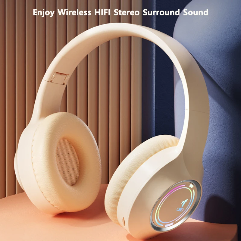 Auricolare Bluetooth a emissione di luce M3 auricolare Wireless con scheda LED pieghevole TYPE-C ricarica Multi-scena usa Game Office