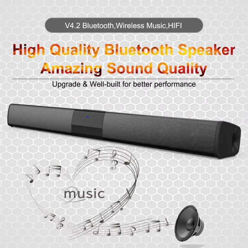 BS-28B Barra audio TV Barra audio Bluetooth barra audio per tv home theater altoparlante tv barra audio tv coassiale di alta qualità