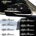 4PCS Nero/Bianco Auto distintivo styling Corpo Adesivi IN PVC Accessori Auto Per Alfa Romeo Sportiva Stelvio Giulia Giulietta 4C TZ3