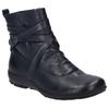 Stiefelette JOSEF SEIBEL "Charlotte 11", Damen, Gr. 36, blau (dunkelblau), Leder, modisch, Schuhe, Boots, Winterboots, Stiefel mit modischer Raffung