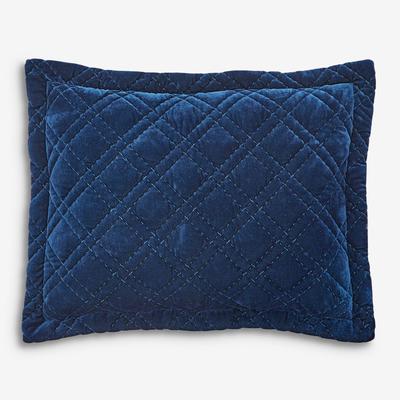 Velvet Diamond Quilted Sham by BrylaneHome in Deep Teal (Size KING)