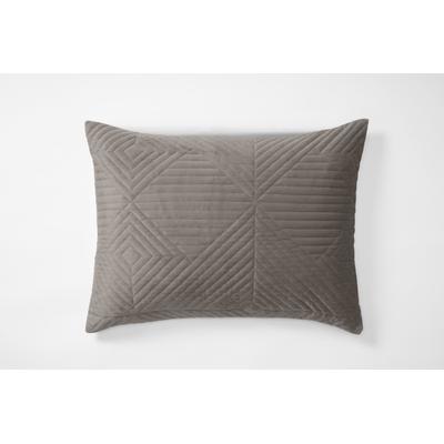 Geo Diamond Velvet Sham by BrylaneHome in Dark Grey (Size KING)